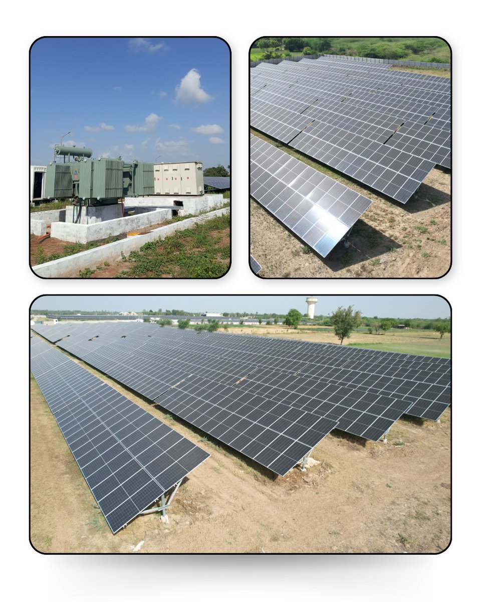 greenpilloffc's tweet photo. ⚡ Commissioned: 2.60 MW DC / 2.15 MW AC Captive Solar Project for Goyal Salt in Desalpar, Kachchh, Gujarat!

Driving industrial decarbonization and cost efficiency through robust solar EPC execution.
🌐 https://t.co/1JpgQWsDAc

#SolarEnergy #CaptiveSolar #SolarEPC #CleanTech https://t.co/XnKt5mO7ga