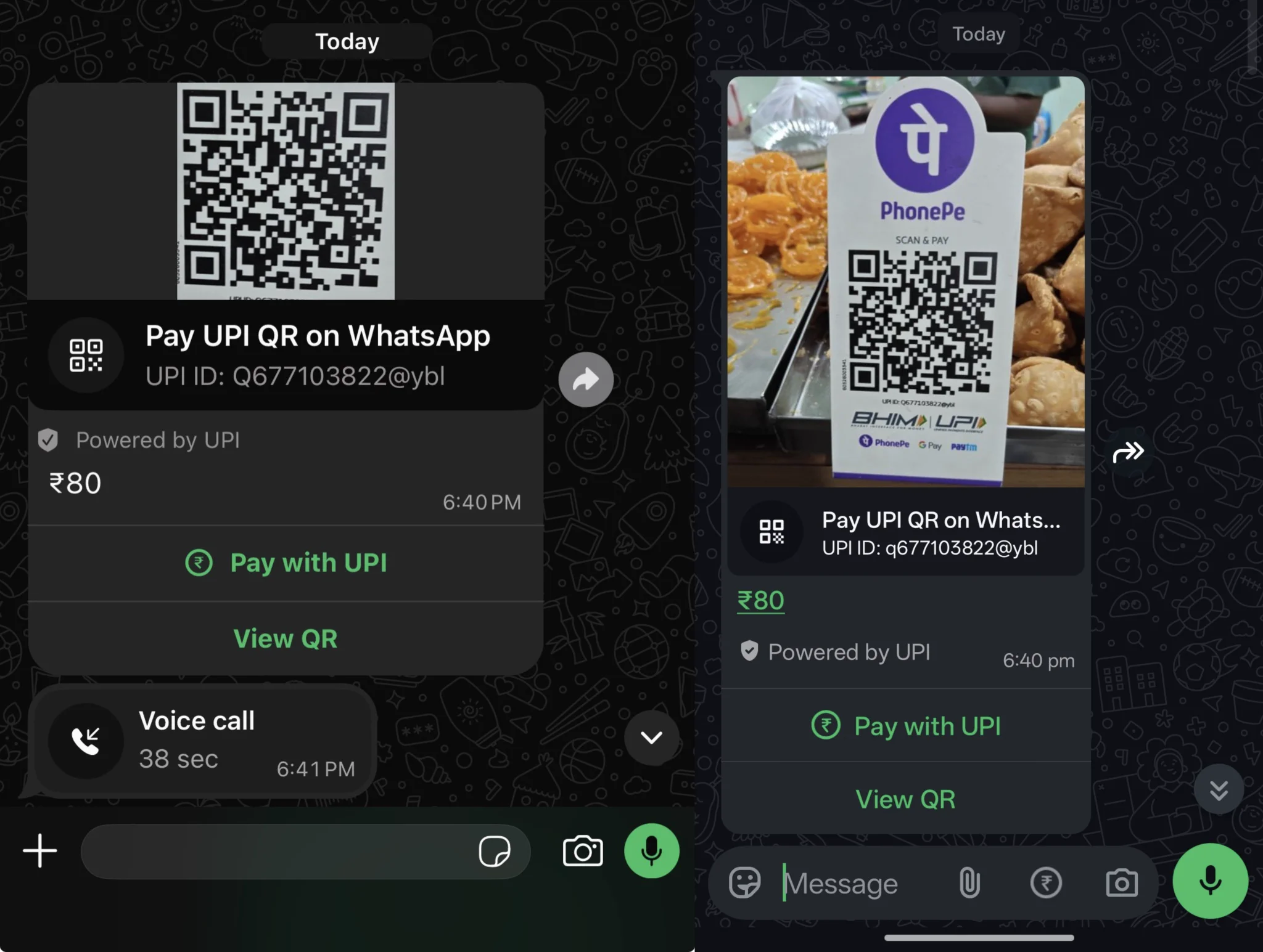 Mehtab Ansari 🍉 on X: "Now, when you receive a UPI QR code on WhatsApp ...
