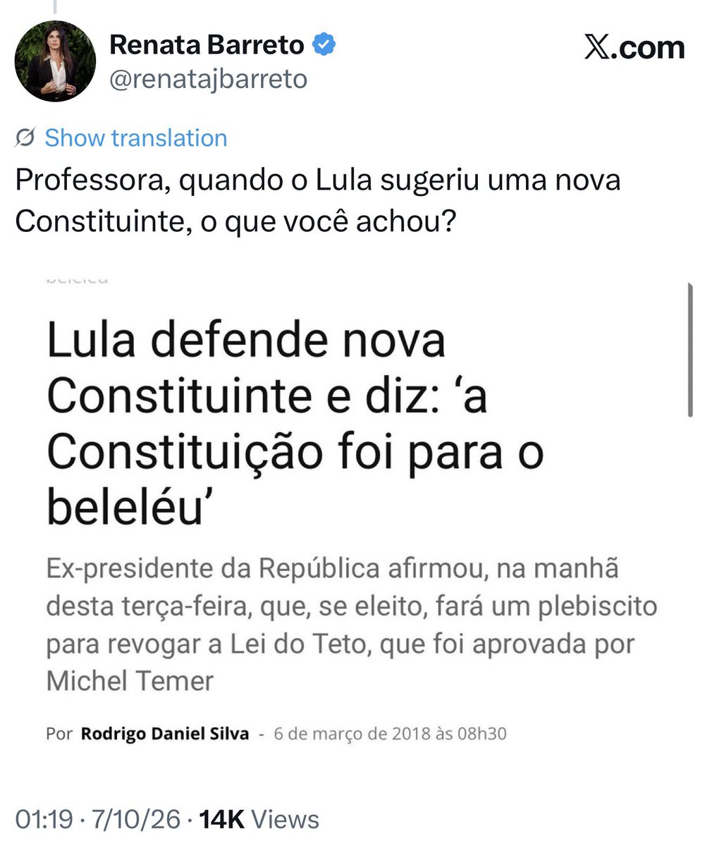 renatajbarreto's tweet photo. Ela apagou o perfil e não me respondeu. https://t.co/ZzrG5Zcr4F