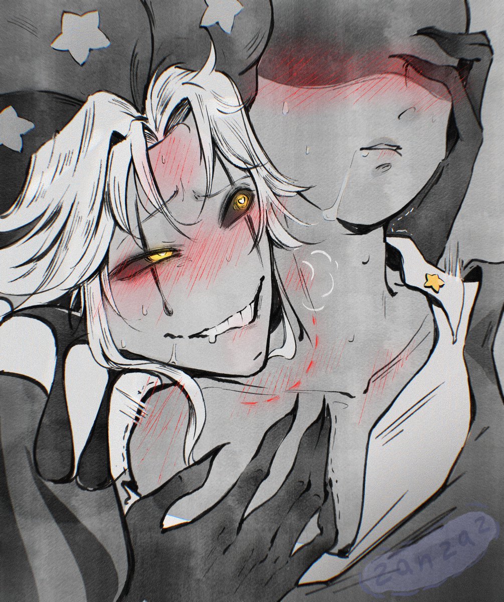zzzZanzaZzzz's tweet photo. "Oh...darling.... I-I'm afraid I won't stop at j-just ...one time.❤️‍🔥"

#thefreakcircus #pierrot #tfc #mc #art https://t.co/ZihcQlZmKe