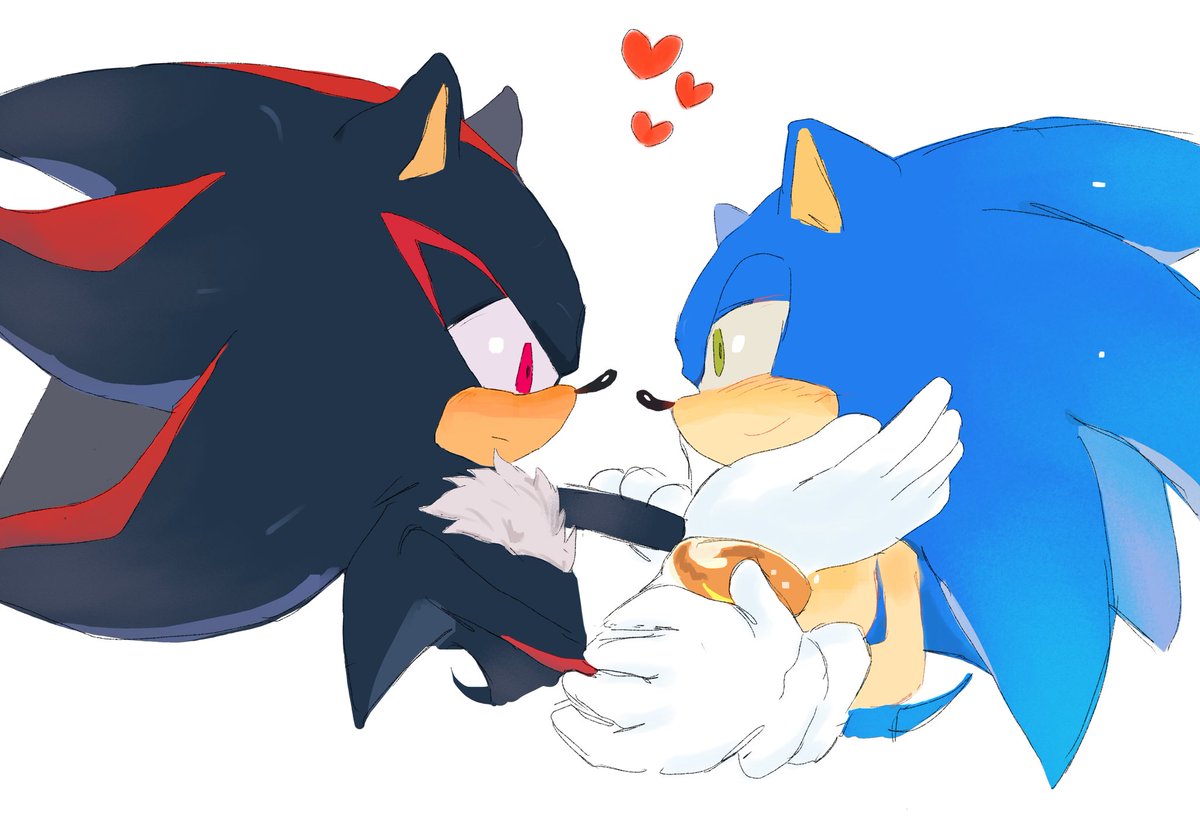 Noxrxnn's tweet photo. One looks into his partner's eyes, the other at his lips 🫦👀 #sonadow #shadonic https://t.co/xYZ8w4QXoJ