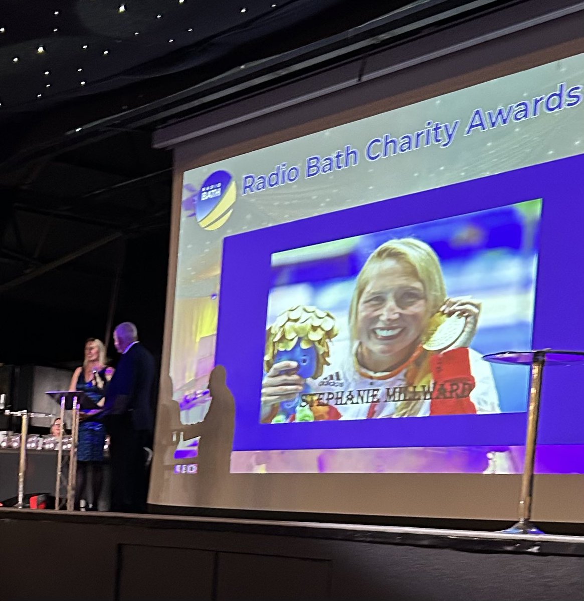 BathRotary's tweet photo. Just a few photos taken at the @RadioBathDAB Charity Awards held in @BathPavilion !
Sponsored by @swbfbusinessandproperty along with @banes3sg  &amp; @corshamprint the guests included the High Sheriff of Somerset Peter Dixon &amp; Paralympic
Gold Medal winner Stephanie Millward MBE https://t.co/dGc8RLKrN7