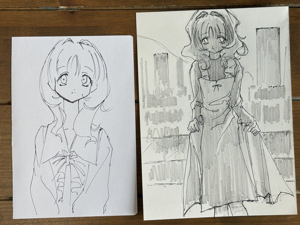 kibishiihiekomi's tweet photo. アナログに慣れる練習 兼 同じ人物を描く練習
もっと上手くなりたいです
ちなみにこの人はオリキャラで蚊帳子さんという名前があります(生まれたて) https://t.co/3CKFyZSTl1