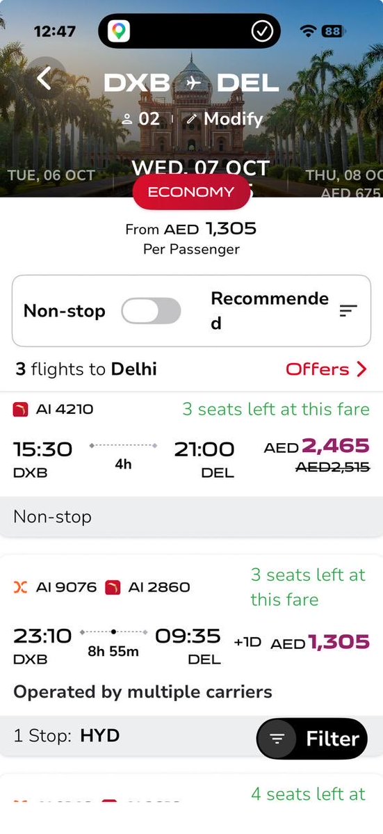 SmitiMahabir's tweet photo. @airindia There are 3 tickets for sale &amp; we were sent an email saying the flight is cancelled https://t.co/2CuuDY4UAU