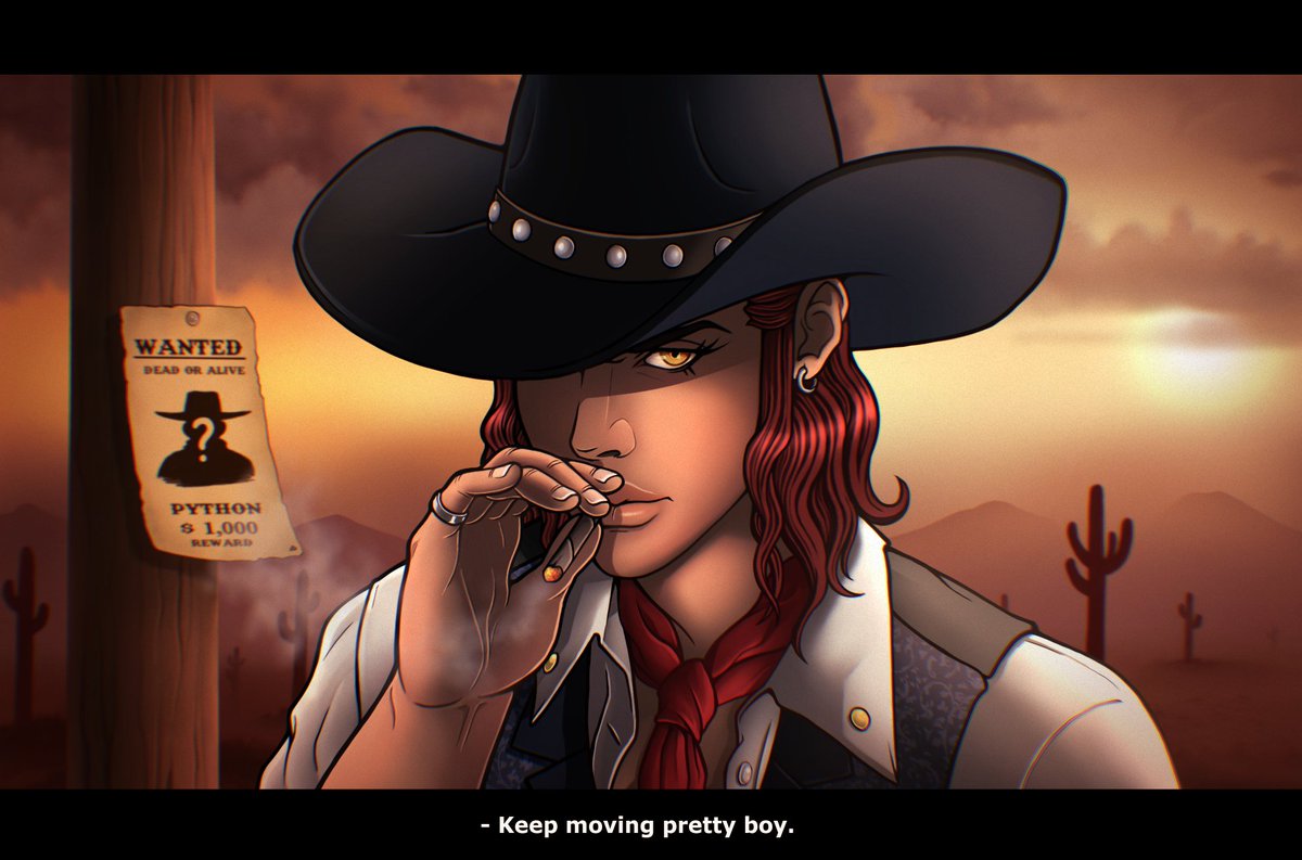WeskFireSun's tweet photo. I used one of my old oc's and I genderbend them and turn out so good that she it's not part of my Lore.
#dustbound #cowboy https://t.co/X8gsWaReev