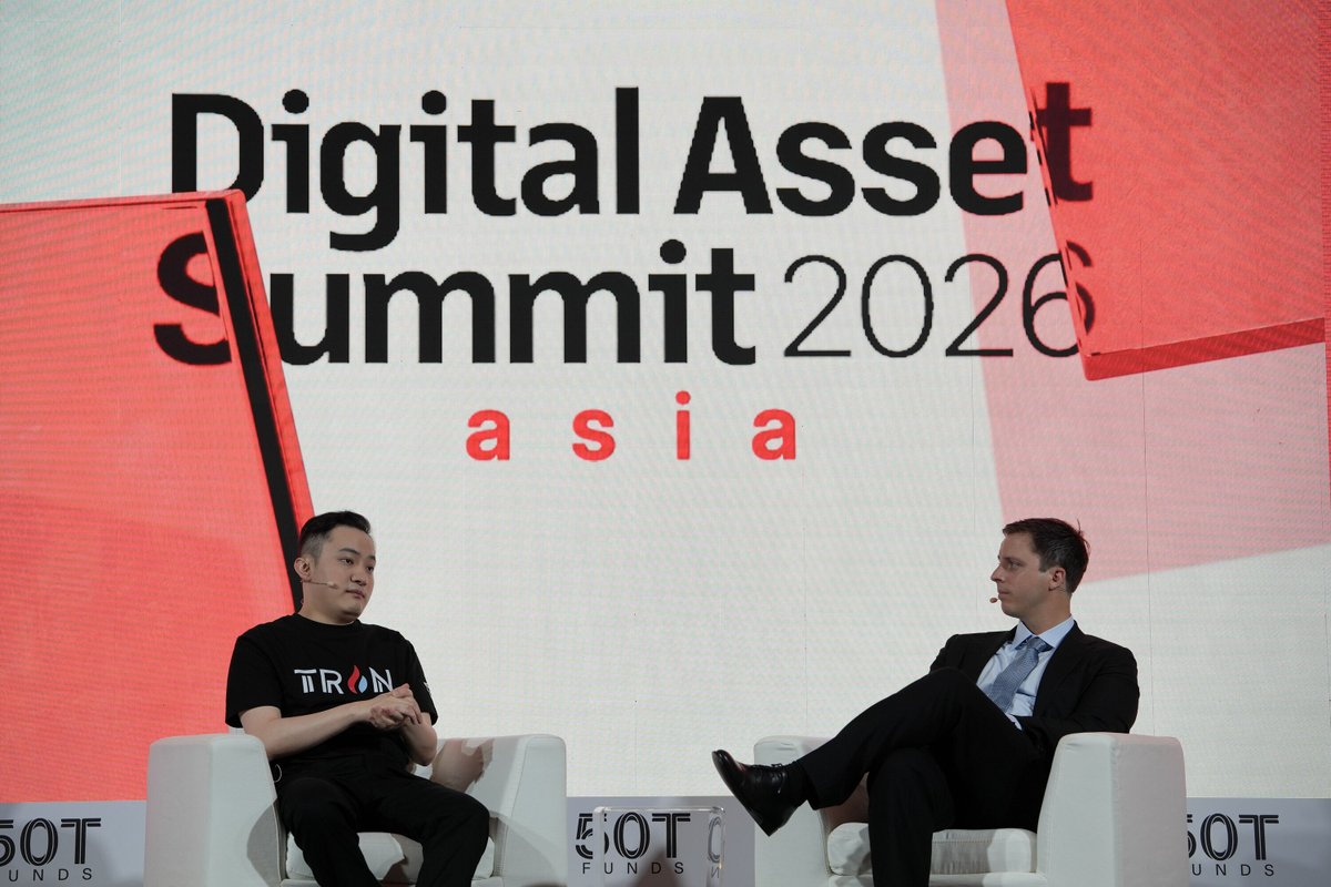 Cointelegraph's tweet photo. 🇸🇬 DAS: Justin Sun says AI will be making onchain decisions and managing crypto wallets within five years. https://t.co/vWoKPDvudG