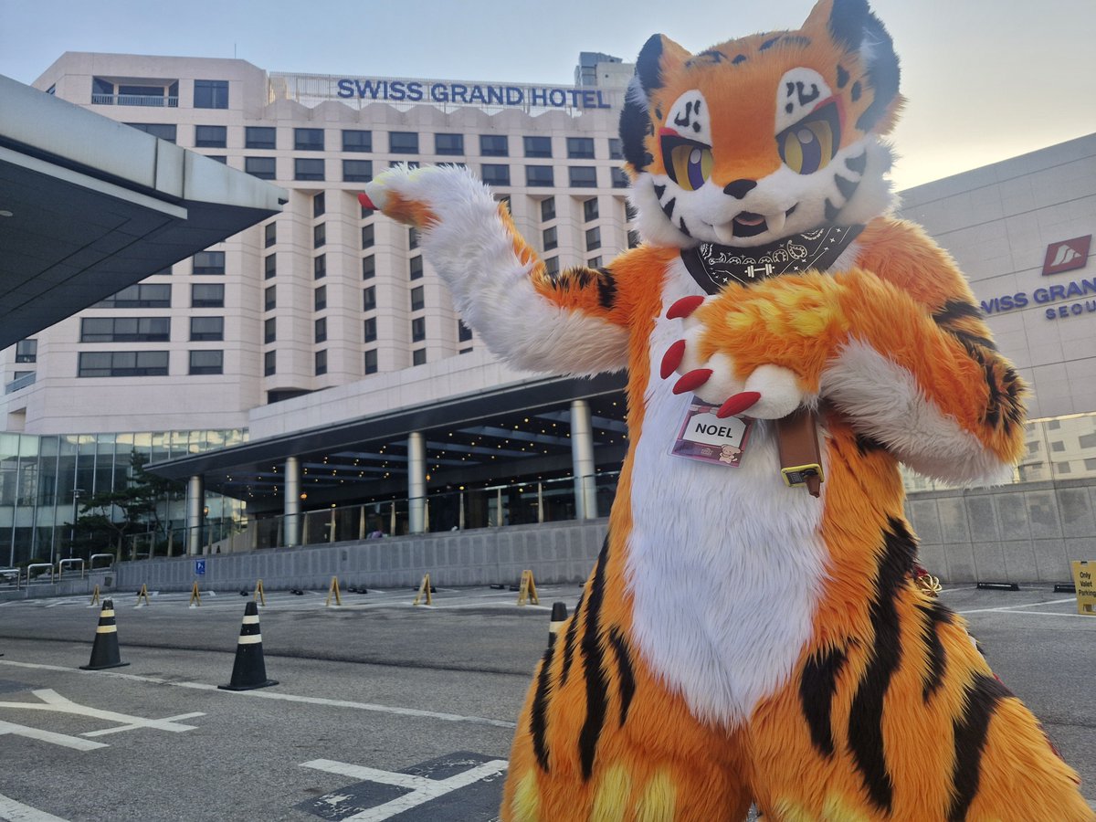 shellpwe's tweet photo. #fursuit #furry 
호텔을 한손으로 들어올리시는 막강한 힘을 가진 륜님
😱

🧡:@Dae_Ryoon https://t.co/YPrVeCjiW1