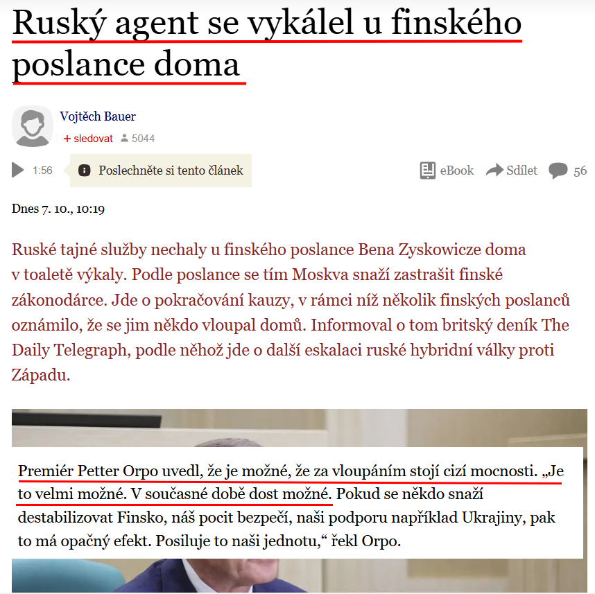 SzyslakVocko's tweet photo. Dezinfo žumpa @novinkycz začíná čím dál tím víc inklinovat k Dikobrazu.
Úderný nadpis známého pomatence Vojtěcha Bauera ovšem poněkud kulhá v dalším textu. https://t.co/OJn5BBa7Lt