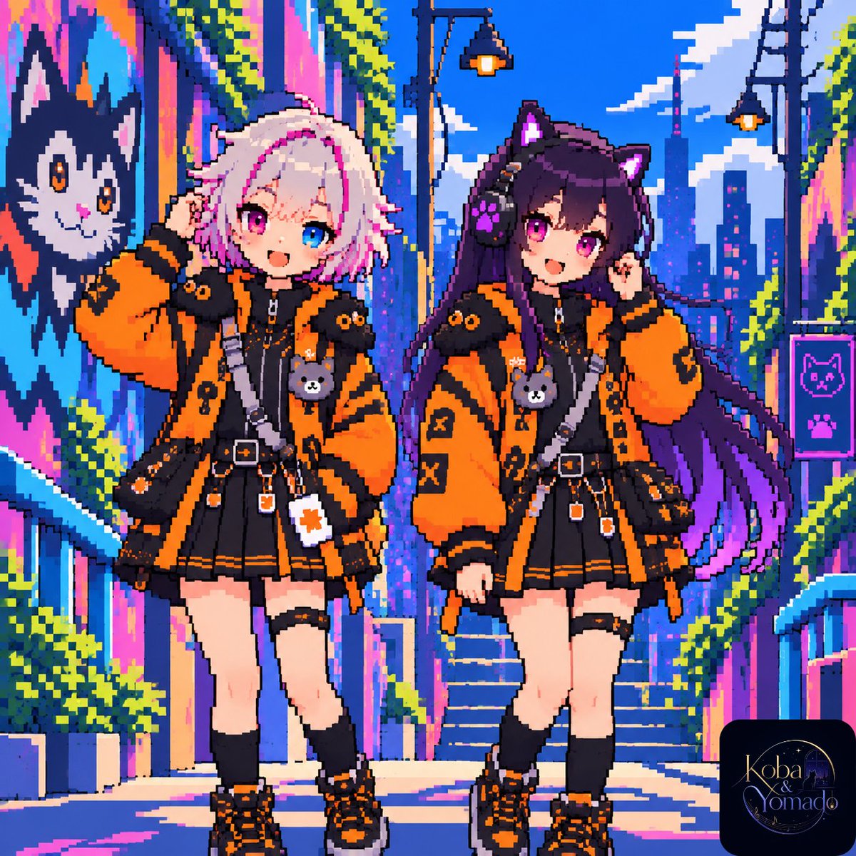 Ray_Yomado's tweet photo. #今日のこば窓　@superPCmaker 

ドット絵風にするとなんだか落ち着く🎮
相方はもうしばらく忙しそうです

今日も衣装お借りします👗
【衣装プロンプト：アリス服飾店様】 https://t.co/pGtQdsijKu
