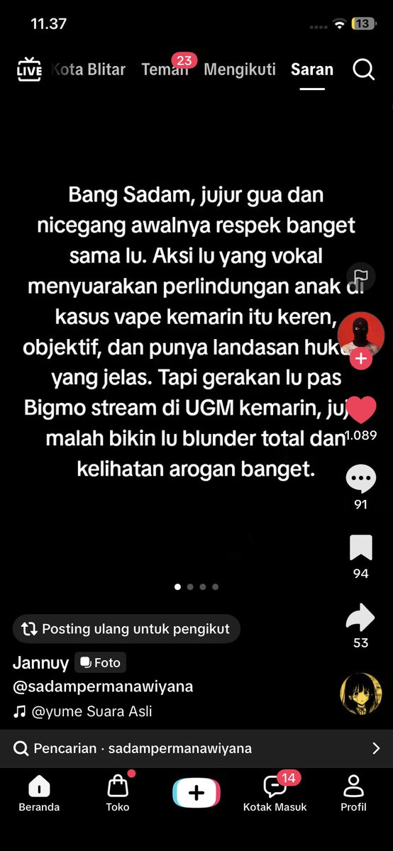 roam12890's tweet photo. Dear : @sadampermana_w https://t.co/0xMv00EsPR