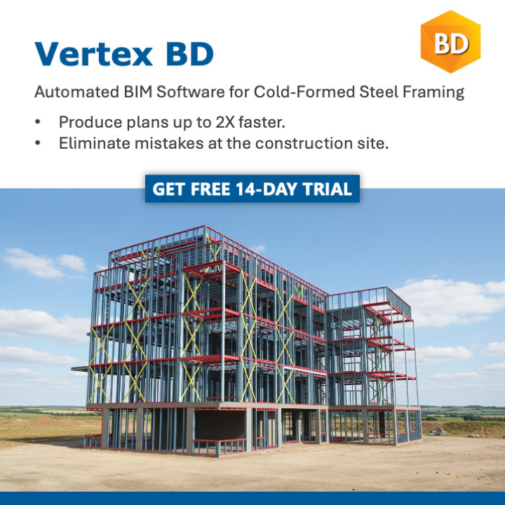 VertexSysIntl's tweet photo. #VertexBD #BIM software is specifically designed for commercial &amp; residential #coldformedsteel frames and trusses. It handles prefabricated wall, floor, ceiling &amp; roof panels, as well as bathroom pods &amp; modular construction.

🌐 https://t.co/STWDxgAr9f

🌐 https://t.co/cOvMzVsxgD https://t.co/zGR0L0EJXh