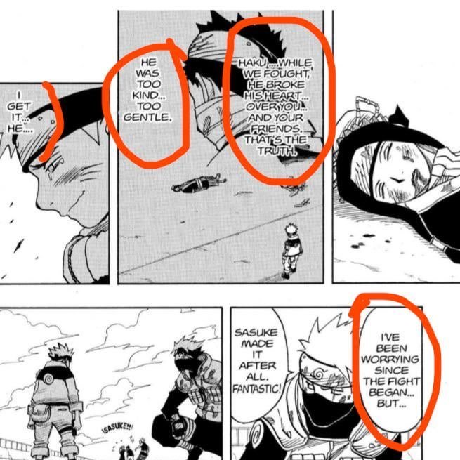 vinsmxkepiece's tweet photo. Naruto does not scale to Haku at all and was NEVER Light Speed during this arc. 

First, to be clear, Haku was never trying or going all out from the beginning for either Naruto or Sasuke.

It was stated verbatim that he was conflicted from the very start. https://t.co/WNqlbpfrZJ
