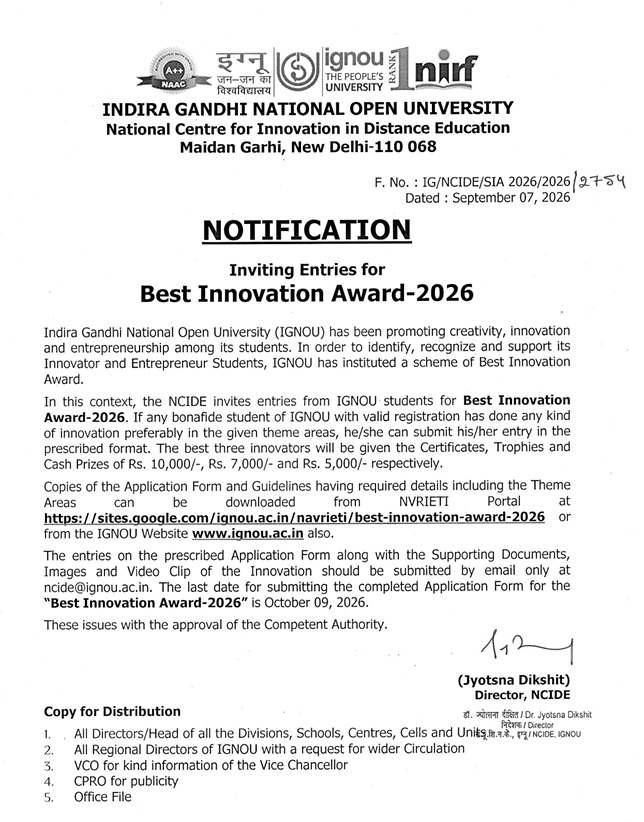 sscignou's tweet photo. @OfficialIGNOU https://t.co/enRabaUeJX