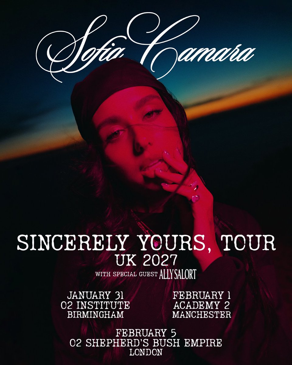 O2SBE's tweet photo. We’ve got Priority Tickets for @_sofiacamara_, @Sugababes and @MylesSmithUK on sale now.

Head to #O2Priority 👉 https://t.co/V6mHMwYrNj 
#SofiaCamara #Sugababes #MylesSmith https://t.co/dCRMnne12Z