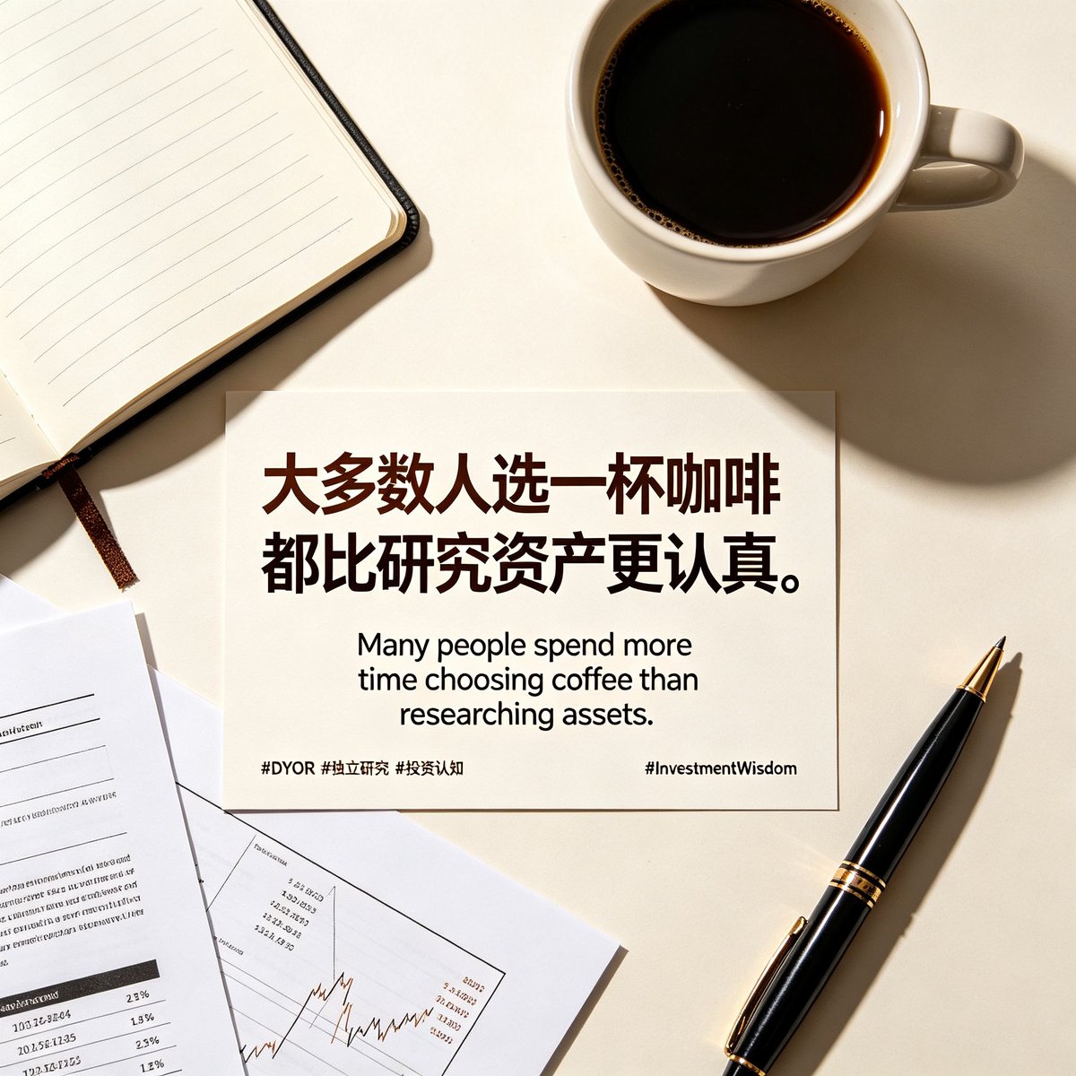 Vermouth2007's tweet photo. 大多数人选一杯咖啡都比研究资产更认真。
Many people spend more time choosing coffee than researching assets.

#DYOR #独立研究 #投资认知 #InvestmentWisdom https://t.co/z5AY7SMnxK