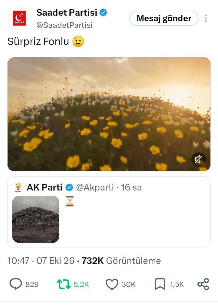 MehmetYKO7288's tweet photo. Akepe'nin videosundaki görüntülemeye ve beğeni sayısına bakar mısız.
12 milyon görüntüleme, 21 bin beğeni var.

Saadetin videosundaki rakamlara bakalım bir de...

Daha 1 milyon görüntüleme olmadan beğeni sayısı Akepe'ninkini solladı geçti.

Mesaj net; Akepe ilk seçimde yolcu... https://t.co/BHG5joY0ky