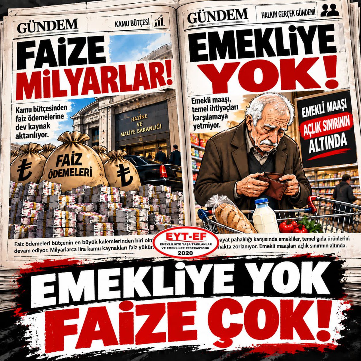 yerel_halk's tweet photo. TALEBİMİZ AÇIK NET
➡️TÜM EMEKLİLERE
➡️ SEYYANEN 50.000TL
ARDINDAN İVEDİ ŞEKİLDE
➡️🅰️🅱️🅾️%70
➡️İNTİBAK
➡️5000PRİM
➡️ KISMİ EMEKLİLİK
@RTErdogan @dbdevletbahceli
@avabdullahguler @_cevdetyilmaz
@isikhanvedat @memetsimsek
#EmekliyeYokFaizeçok
#çokBekletildi5000Kısmi https://t.co/Bf4A7mRHIK