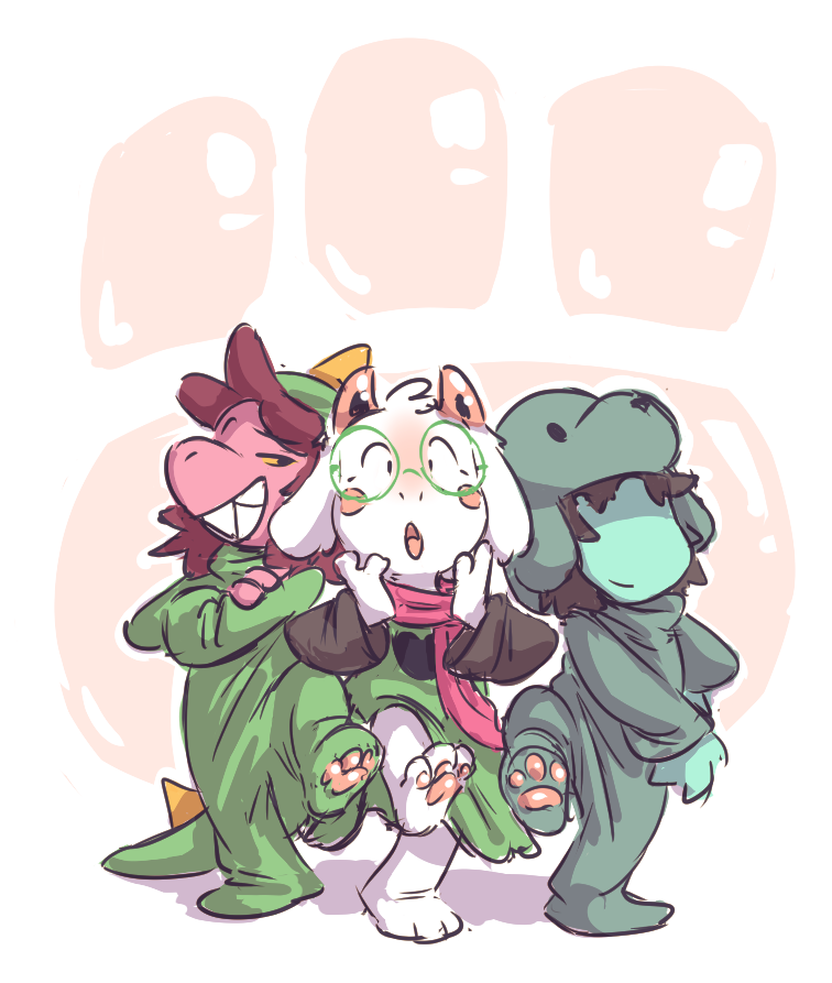 YoshoYamamoto's tweet photo. * Oh no, they're cute too!

Request word: Pawb
#deltarune https://t.co/QC71N561Yi