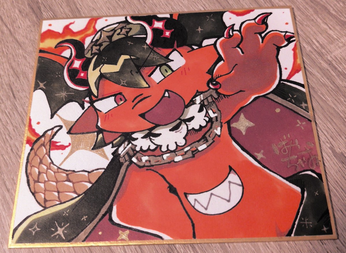 BAYACHAO's tweet photo. 色紙描いたぜ👑👾🔥 https://t.co/wWEg1Ltg5a