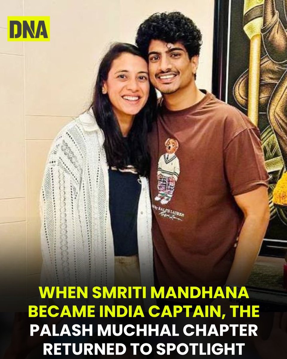 dna's tweet photo. Smriti Mandhana had taken over the skipper duties from Harmanpreet Kaur after she stepped down from full-time captaincy on Tuesday. This is a significant development in her illustrious career, who made her international debut in 2013 at the age of 16. 

However, alongside Mandhana's cricketing journey, her personal life has also attracted attention, with the most recent event being the cancellation of her planned wedding to music composer Palash Muchhal.

Read here: https://t.co/Ung8zODouz

#SmritiMandhana #PalashMuchhal #DNA