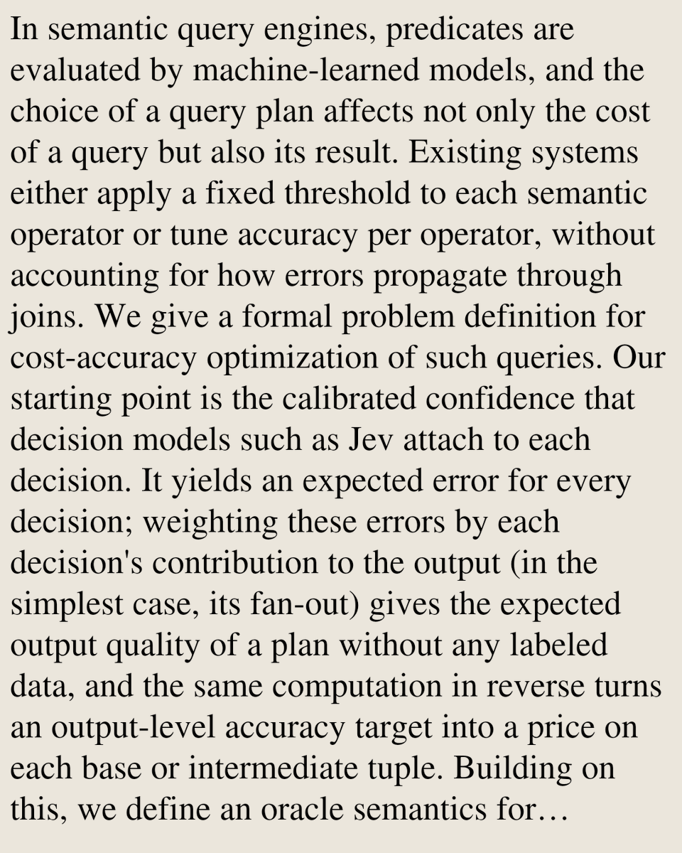 UFCS's tweet photo. When Plans Change Answers: Formalizing Cost-Accuracy Optimization for Semantic Queries

Kyoungmin Kim
https://t.co/mn8H5fKnW2 [𝚌𝚜.𝙳𝙱 𝚌𝚜.𝙰𝙸] https://t.co/Tbp9fDKRDQ