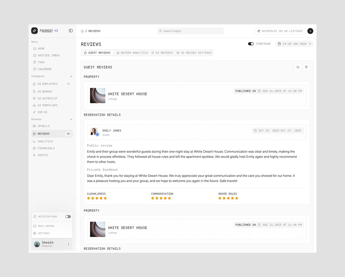 uiazmir13's tweet photo. Guest Reviews- Property Management Platform by Azmir Sheikh  https://t.co/yHoPyYmy4M https://t.co/sDgr91QiaC