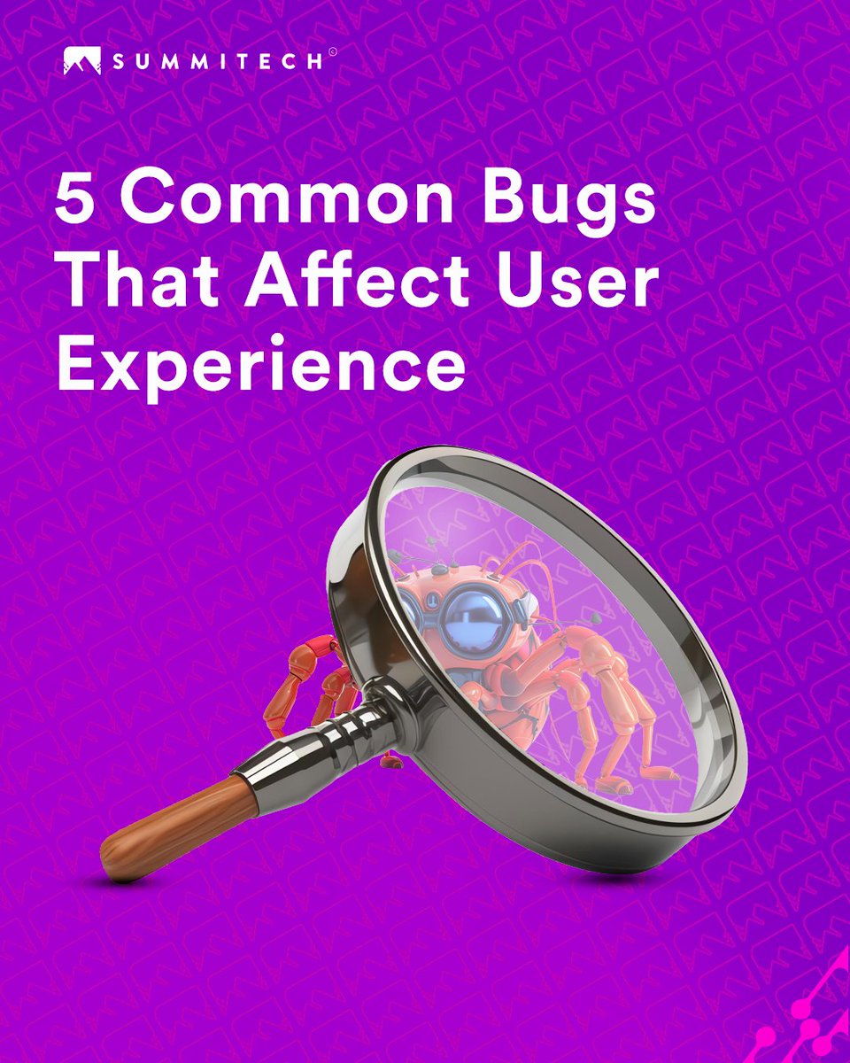 SummitechIO's tweet photo. A website or app may look great, but a few hidden bugs can quickly turn a smooth experience into a frustrating one. https://t.co/7EvkBCxVdj