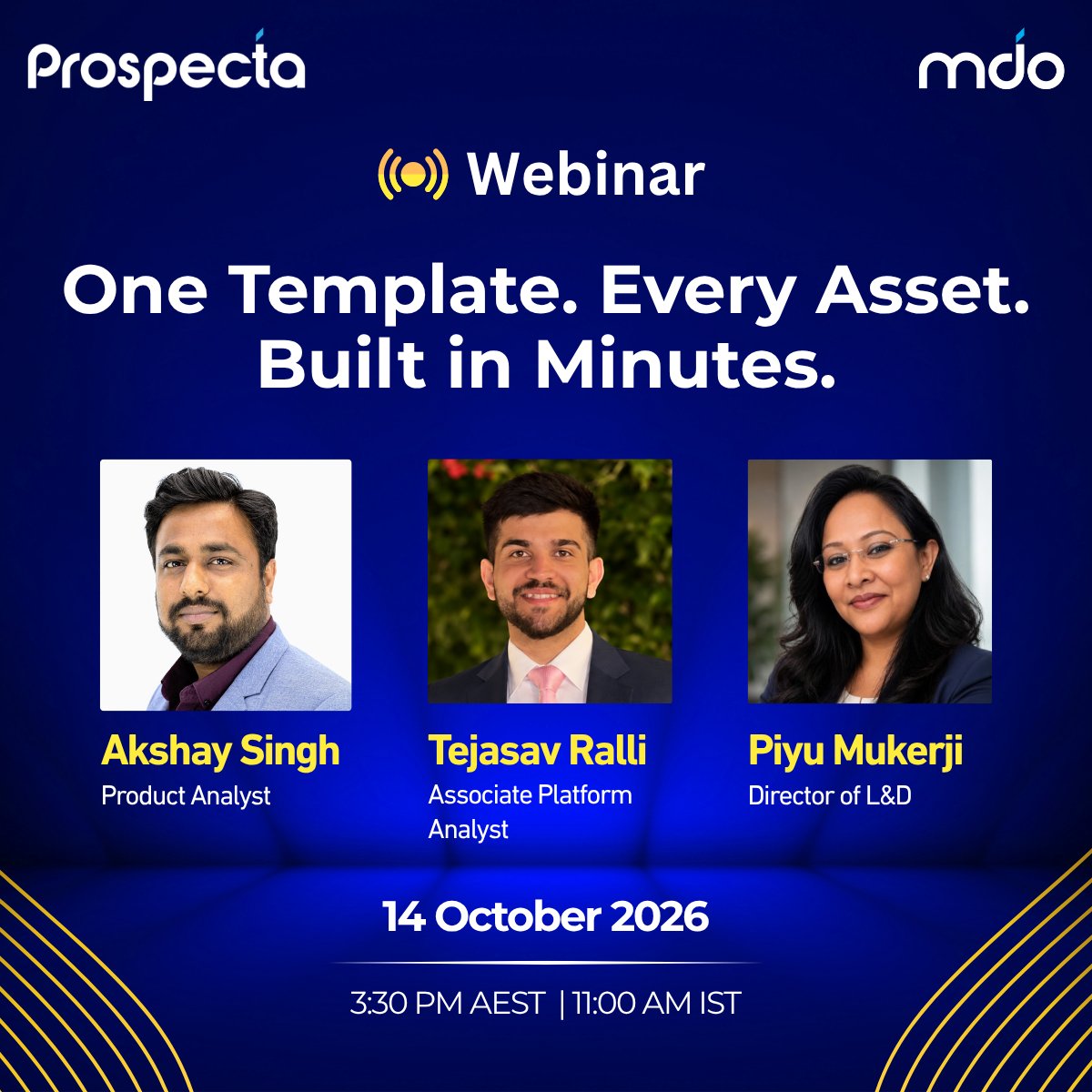 ProspectaMDO's tweet photo. Join Prospecta for a webinar on Template Management, if you want to know how to onboard new equipment in minutes, not days.

Creating the master data for one new asset is rarely one job. The hierarchy, the bill of materials, the maintenance plans, the task lists, the attributes, all of it has to be created and aligned to your standards. And when every piece needs its own request, handoff and approval, onboarding new equipment quickly becomes a bottleneck.

Prospecta's Template Management changes that. Define a template once for an equipment type, and every new asset created from it is generated in a single request, with its complete structure, maintenance data and attributes already populated to your standards. You even see a full preview of every record before anything is committed, so nothing reaches your system until it has been reviewed.

In this session we will cover how templates work for a type of equipment, what gets built automatically when you create from one, and where this fits into your existing setup workflow.

The result: less manual entry, fewer handoffs between teams, and equipment records ready in a fraction of the time.

There is still time to join us live on 14 October at 11:00 AM. Register now to save your spot.

Register here: https://t.co/5UO0PBRWLi

For more, reach out to contact@prospecta.com

#MasterDataManagement #AssetManagement #MDO #DataGovernance #EAM #Prospecta
