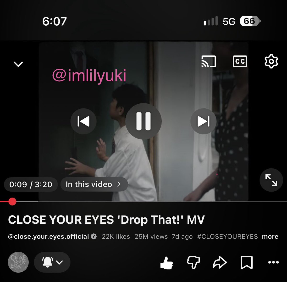 imlilyuki's tweet photo. 261007 / (6PM) / Drop That! MV 스트리밍 이벤트 인증

#CLOSEYOUREYES #DropThat #DropThat_MV https://t.co/146qctPWpx