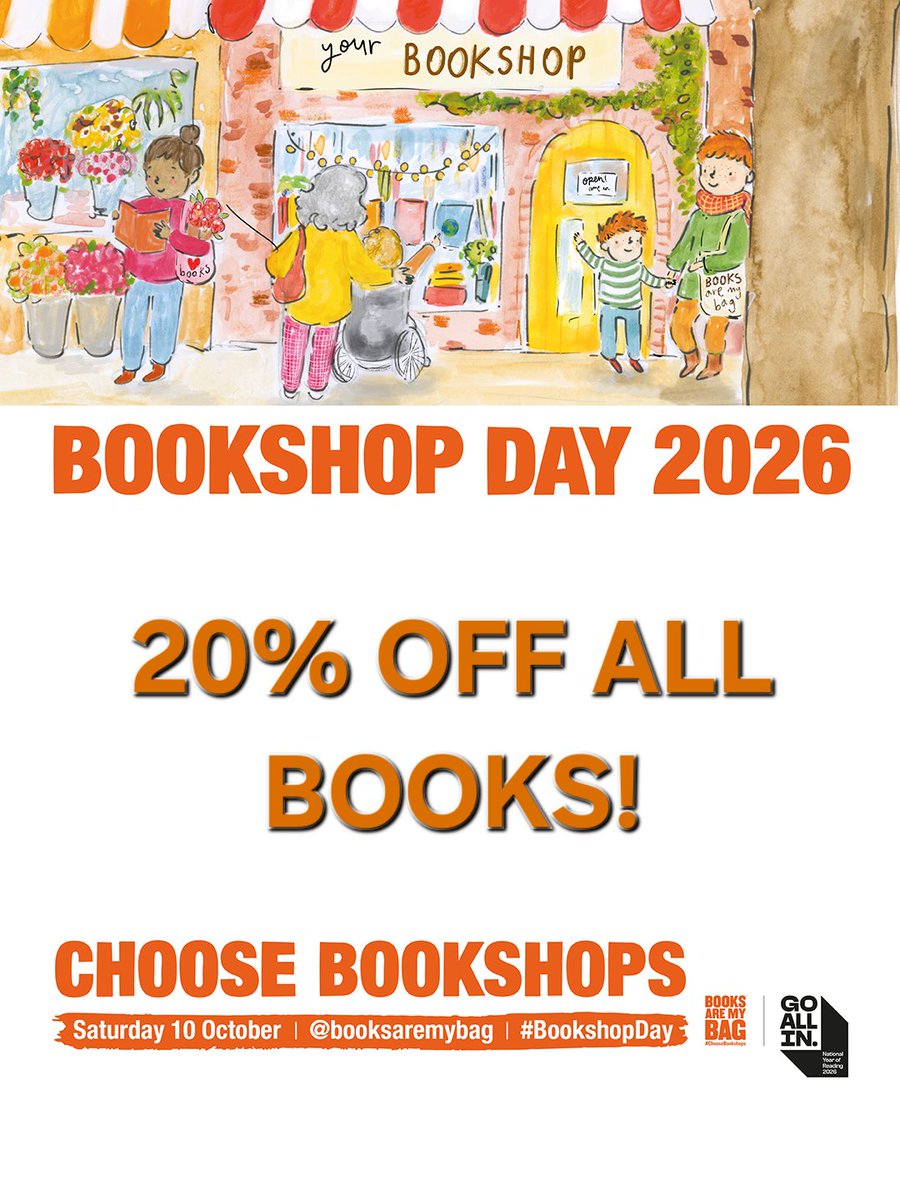 BridgeBooksDro1's tweet photo. 'What's happening on #BookshopDay?', I hear you ask. I'll let you know everything over the next couple of days, but the main thing is... THERE’S 20% OFF ALL BOOKS! (Includes any orders placed and paid for on the day) So, why not write your Christmas list, and bring it along! https://t.co/ohDhcQaVit