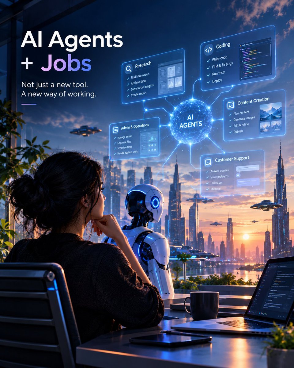 Tech_Munna_Ai's tweet photo. agents aren’t just changing how we use AI.

They’re changing how work gets done. 🤖⚡

From research and coding to content creation and customer support — AI is moving closer to execution.

🧵👇 https://t.co/yxMw0WW3vo