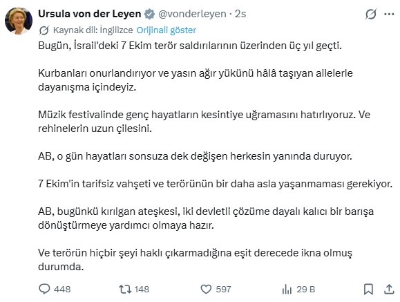 mgultekin111's tweet photo. Dün, Yemen Ensarullah'a karşı Suud rejimiyle "dayanışma" içinde olduklarını açıklayan Ursula von der Leyen, bugün Filistin direnişini terörist ilan etmiş ve Siyonistlerle dayanışmasının açıklamış. https://t.co/olb4z7Iptx