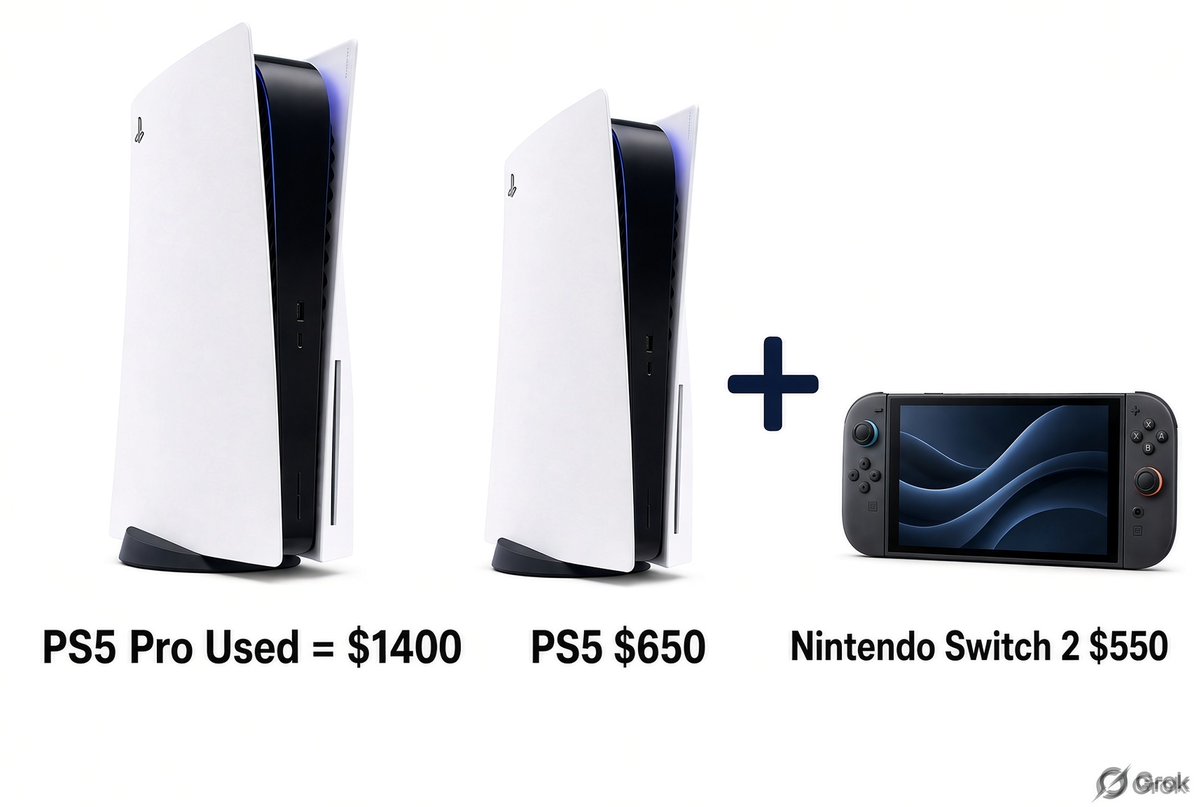 haawttake's tweet photo. Ps5 pro owners can sell their console and buy both PS5 disc editions &amp; Nintendo Switch 2 consoles https://t.co/6R8FtMlM5H