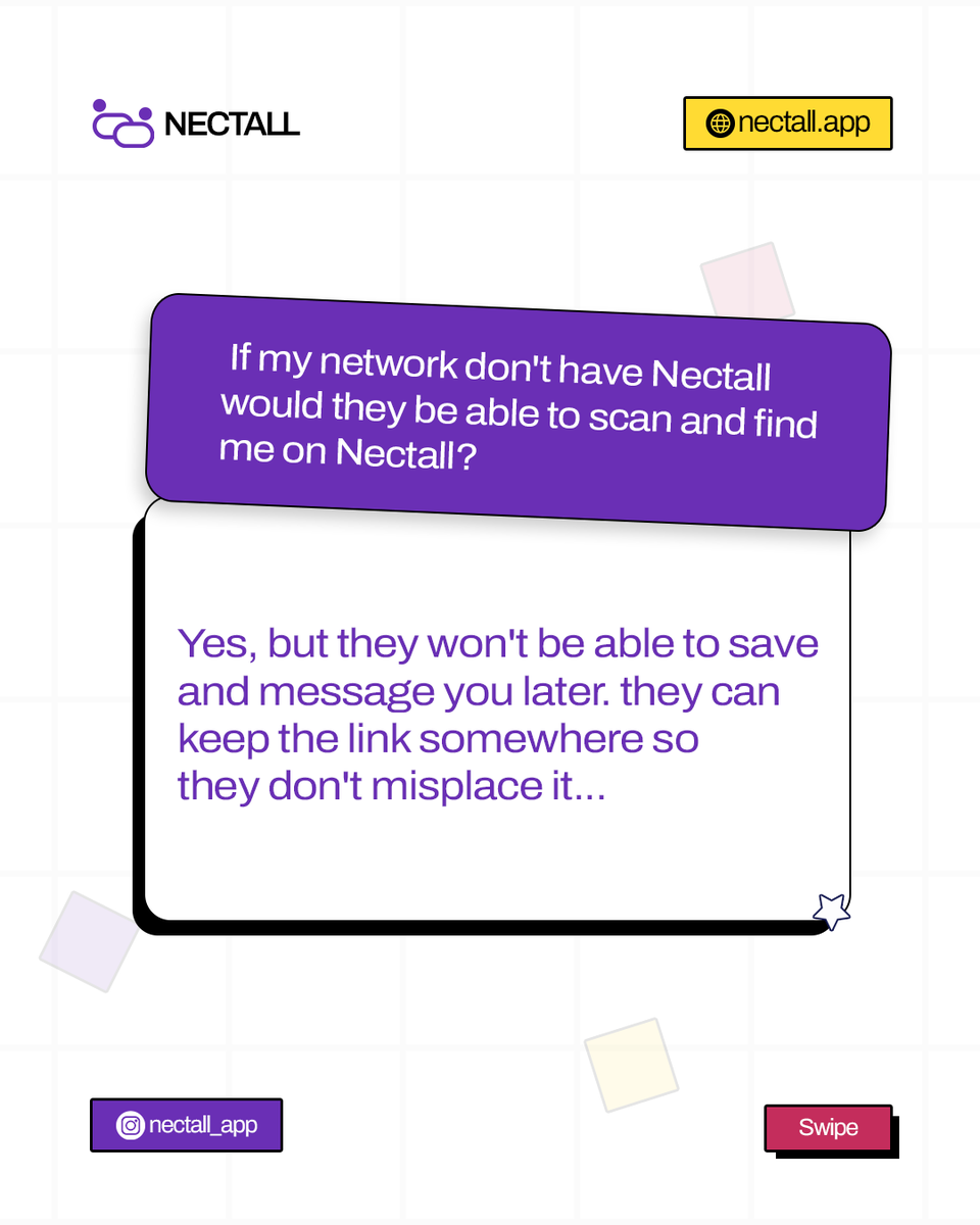 nectall_app's tweet photo. Download Nectall on Google Play or App Store. 
Or go to https://t.co/ggO907UVRp to start. 

Try out Nectall today
#nectall #connection #events https://t.co/Q7vNj4VuoE