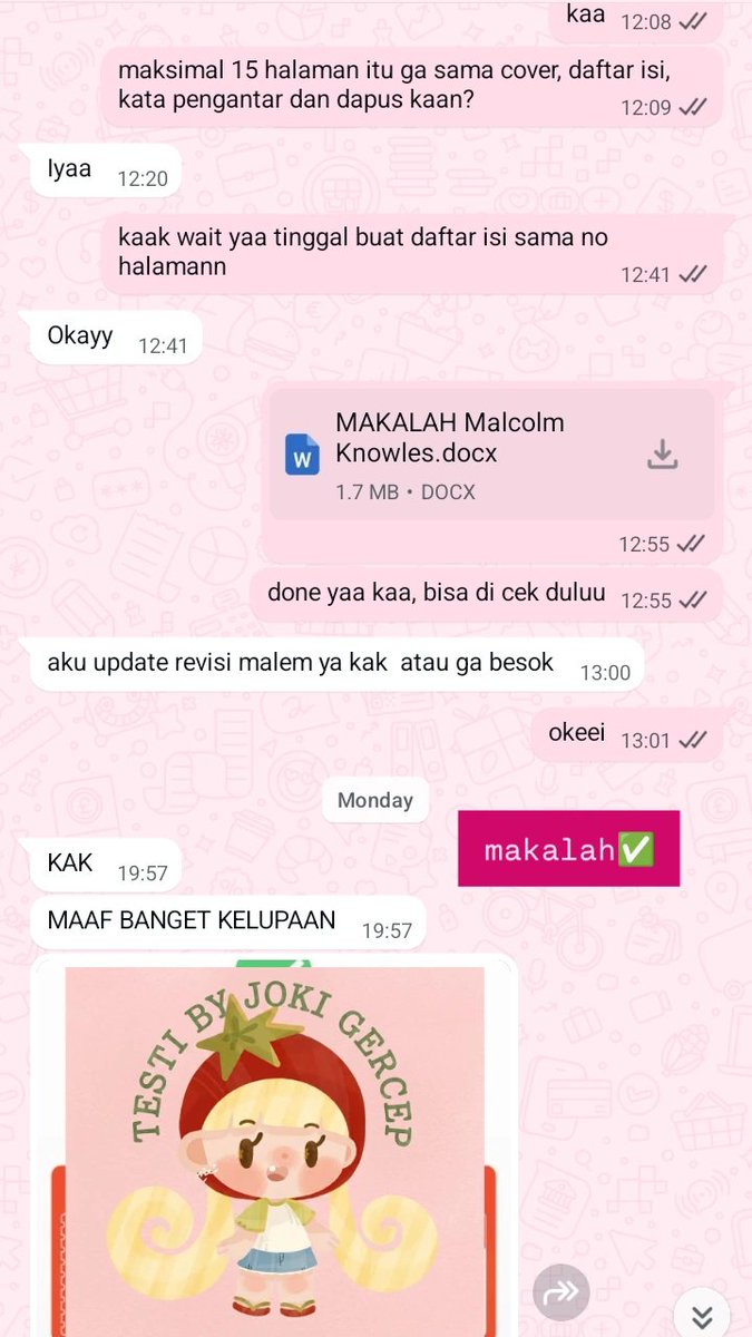 owdeeei's tweet photo. 305. makalah✅
306. surat lamaran kerja✅
307. cari jurnal sinta✅
#zonauang https://t.co/kVOFe04Wq9