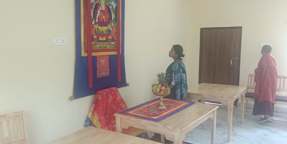 IndiainBhutanCG's tweet photo. Consul General Ms. Sucheta Chatterjee attended the inauguration ceremony of the newly completed Drasha and Dining Hall at Dorokha Gathselling Dratshang, Samtse.

#DevelopmentPartnership #SamtseDzongkhag https://t.co/b0zgQpPsQs