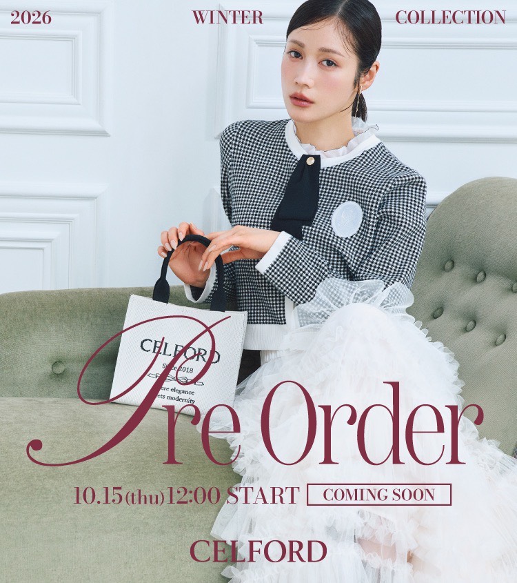 USAGIONLINE's tweet photo. CELFORD
2026 WINTER COLLECTION
Pre Order 🦢💐♥️

女性らしさを美しく引き立てる、セルフォードの冬コレクションが登場 .ᐟ.ᐟ

アウターの中にもお気に入りを忍ばせて、
冬の装いを華やかに彩ってみてください❄️⟡.·

🗓10/15 THU 12:00~ 先行予約開始ᝰ✍🏻.⋆
▶▶https://t.co/kVh6sVm8MF https://t.co/nedGGkCayX