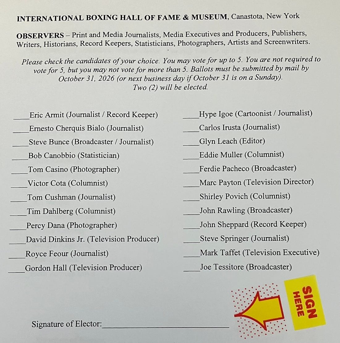 oliverfennell's tweet photo. Two @BoxingNewsED writers are on the latest Hall of Fame ballot for the Observers category - Eric Armit and @bigdaddybunce. Also on BN's books are existing Hall of Famers @fightwriterone and @JoeKoizumiBot. We have the strongest stable in the sport - and all totally independent. https://t.co/MBweaYkHlE