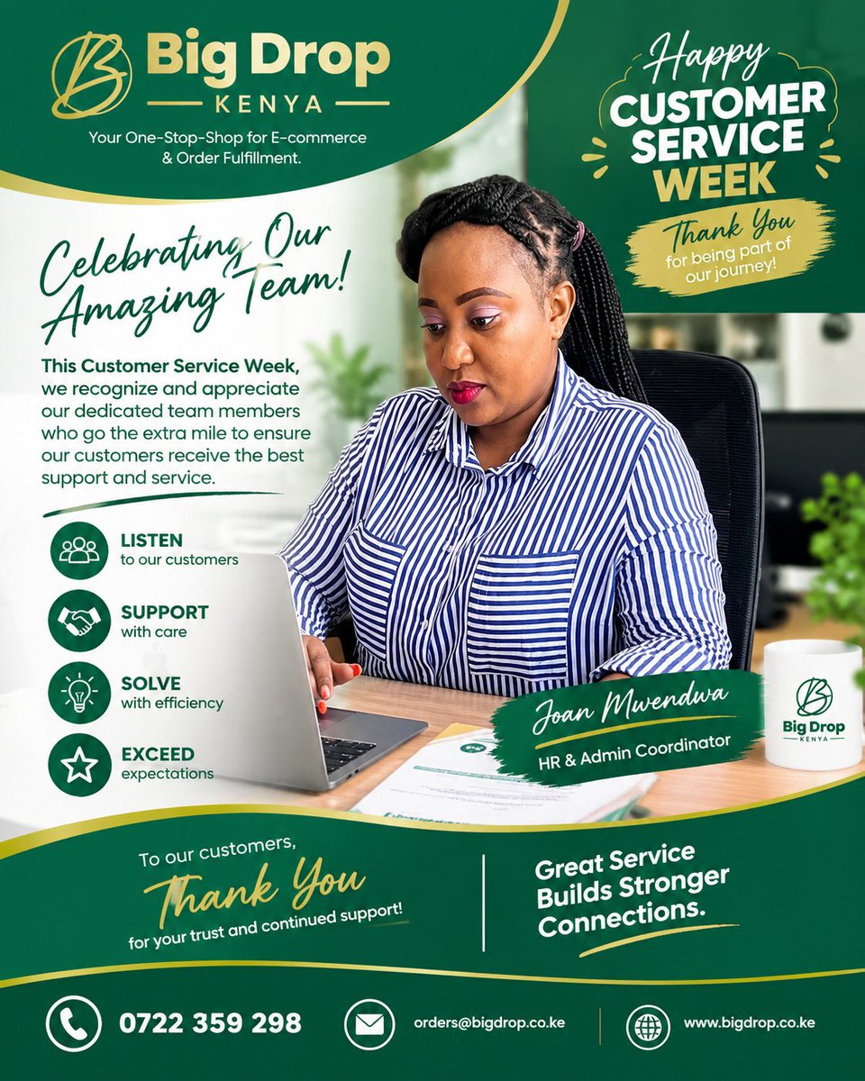 bigdrop_ke's tweet photo. π Happy Customer Service Week from BigDrop Kenya! π
π 0722 359 298
π§ orders@bigdrop.co.ke
π https://t.co/g7LWrOK9yU
#CustomerServiceWeek #CustomerServiceWeek2026 #BigDropKenya #CustomerExperience #CustomerService #GoingTheExtraMile #TeamBigDrop #ExceptionalService #fyp https://t.co/8IpJXhPmCh
