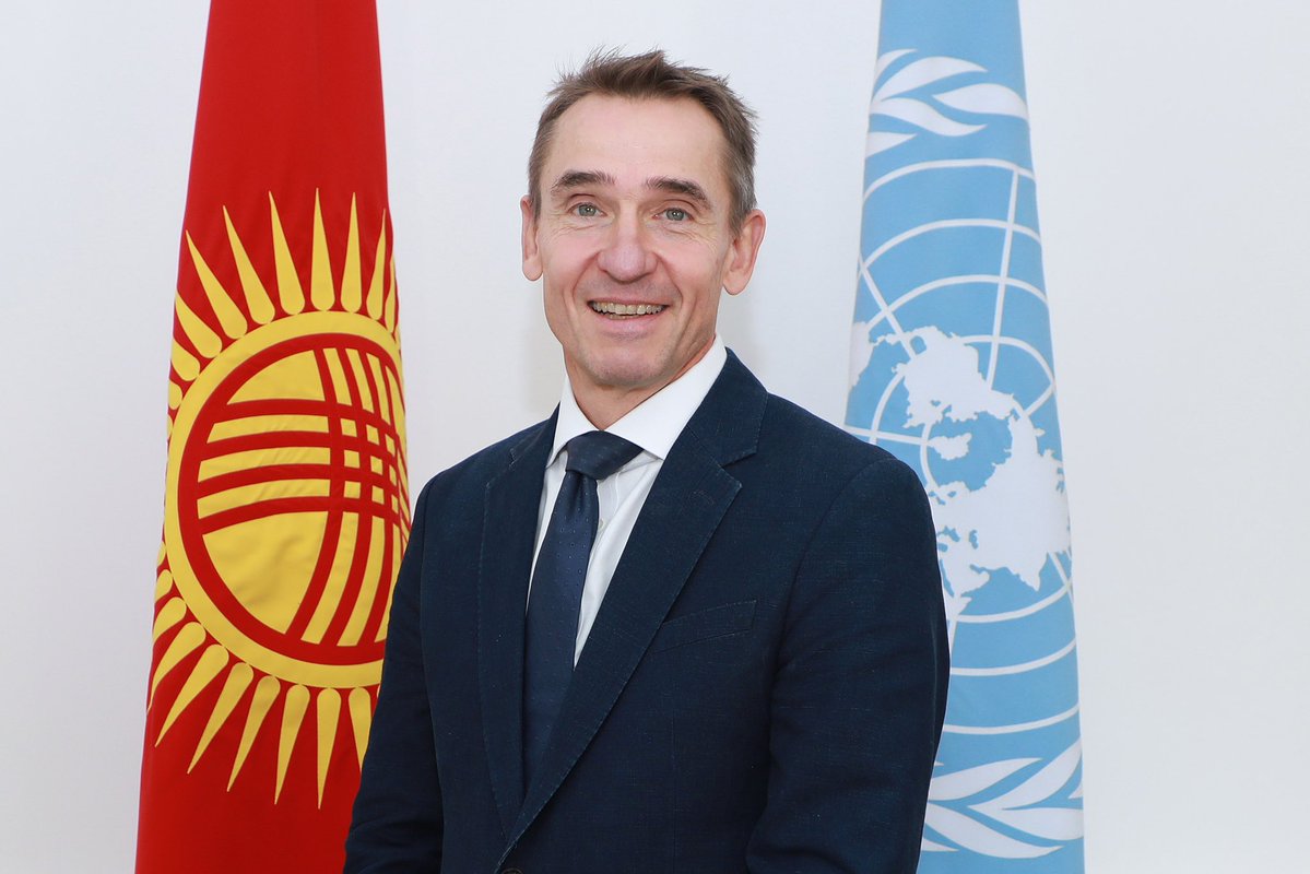 un_kyrgyzstan's tweet photo. 🇰🇬🇺🇳 UN in Kyrgyzstan welcomes Mr. Brian Williams @bjw_williams appointed by @UN SG @antonioguterres as Resident Coordinator in Kyrgyzstan.

Under his leadership, UN Country Team will continue its partnership with the Government &amp; partners in support of 🇰🇬 development priorities. https://t.co/X8ClQMNtSF