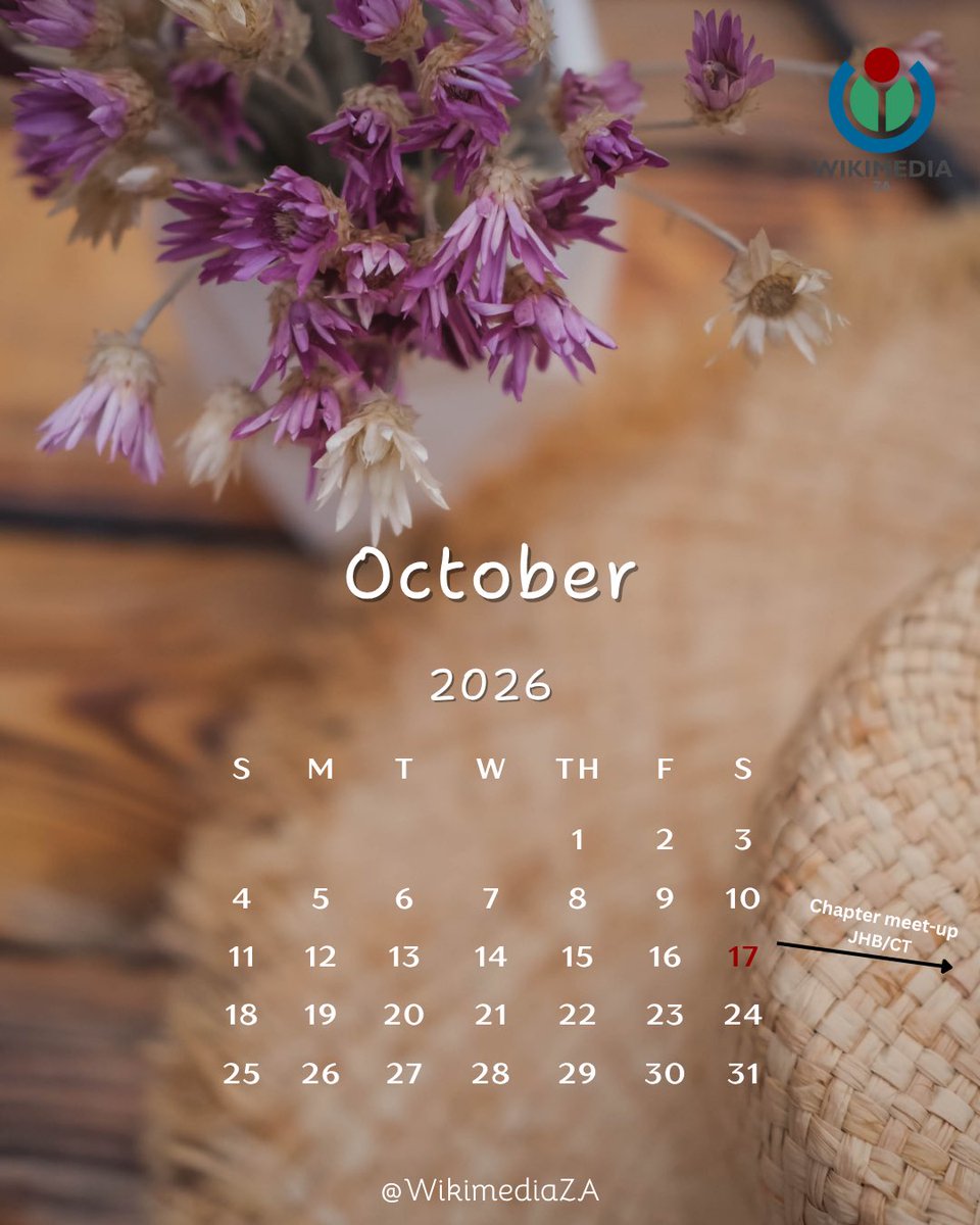 Wikimedia_ZA's tweet photo. New month, new chapter, new opportunities to learn, grow, and connect! Wishing everyone a productive and fulfilling month ahead. Let’s make it count. ✨📚
#NewMonth #FreshStart #NewMonthNewGoals #Motivation #MonthlyGoals #Positivity #Inspiration #Community #GrowthMindset https://t.co/11weIVKj7t