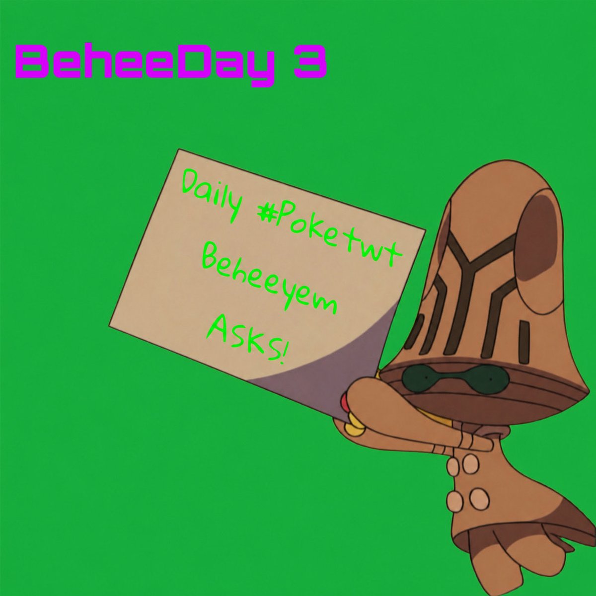 B3heeyem's tweet photo. DAILY BEHEEYEM AND #POKETWT QUESTIONS!!

Day 3, for EVERYONE. 

Would you let Beheeyem babysit your child or children. https://t.co/800HsSvvcG