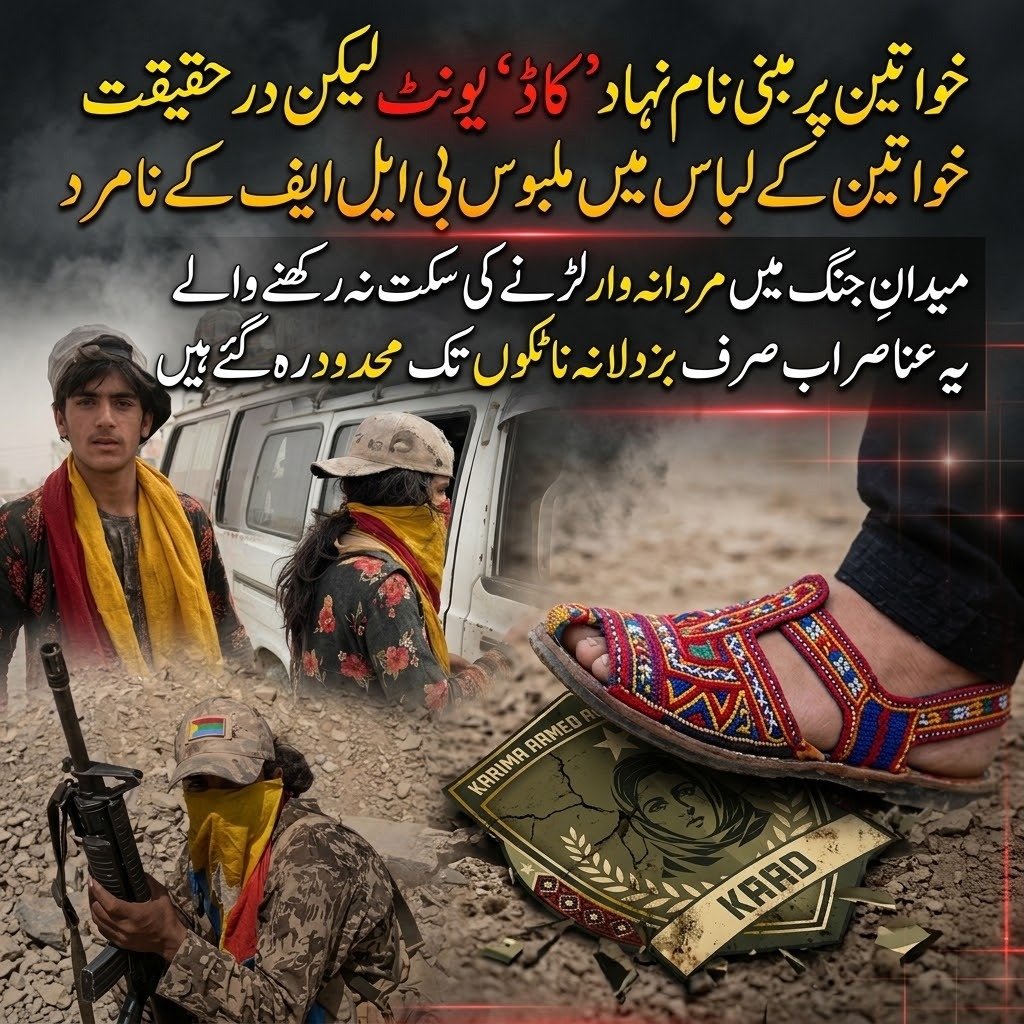 Zebabalochh44's tweet photo. نام نہاد "کاڈ" یونٹ دراصل بی ایل ایف کے چھپ کر وار کرنے والے عناصر کی بزدلی کی عکاسی کرتا ہے۔ زنانہ لباس میں چھپ کر وارداتیں کرنے کا یہ گھناؤنا ناٹک اب بے نقاب ہو چکا ہے۔
#KAAD #BLF #BLFExposed #RejectTerrorism #Balochistan #pakistan #NoToTerrorism https://t.co/n7YaluOPFY
