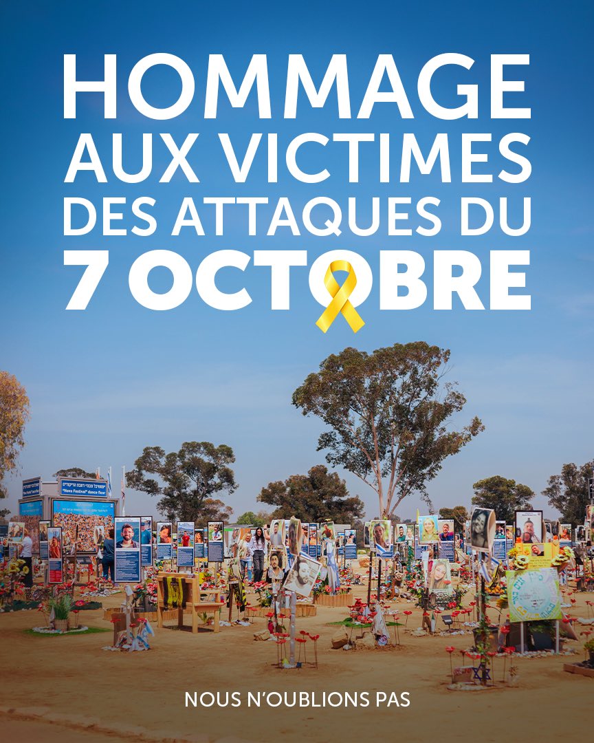 RNational_off's tweet photo. Le 7 octobre 2023, les islamistes du Hamas assassinaient, dans la plus infâme barbarie, plus de 1 200 personnes, parmi lesquelles 51 de nos compatriotes.

En ce troisième anniversaire du pogrom du 7 octobre, nous rendons hommage à toutes les victimes ainsi qu’à leurs proches. 🇫🇷🇮🇱