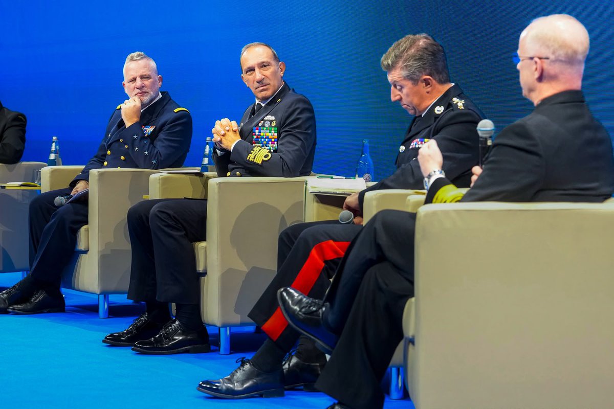 ItalianNavy's tweet photo. “La vera sfida del futuro sarà essere rilevanti, generare una massa sostenibile: essere presenti dove serve, per tutto il tempo necessario, senza esaurire la forza. In questo senso, la capacità di adattarsi diventa essa stessa una capacità operativa fondamentale.”
Il #CSMM Amm. Sq. Giuseppe Berutti Bergotto porta questa prospettiva al confronto con i Capi delle Marine nella Third Working Session del #TRSS2026 dedicata a Future Seas: Industrial Scale, Decisive Mass and Innovation. Securing the Maritime Domain.
“La sicurezza e la prosperità del nostro Paese dipendono sempre più dalla capacità di proteggere connessioni marittime che si estendono ben oltre il Mediterraneo, lungo le grandi rotte, nei punti di passaggio strategici e fino alla dimensione subacquea.
La risposta non può essere semplicemente avere più mezzi, ma costruire una forza più adattabile e sostenibile, capace di integrare piattaforme ad alte prestazioni, sistemi autonomi, sensori ed effettori distribuiti.
È questa integrazione tra tecnologia, piattaforme e professionalità delle persone che ci consentirà di ampliare il nostro raggio d’azione e accrescere la resilienza dello strumento navale.
Per raggiungere questo obiettivo dobbiamo anche evolvere il rapporto con l’industria verso una partnership operativa continua, nella quale Marina, industria, università, centri di ricerca e start-up possano sperimentare insieme, apprendere più rapidamente e trasformare le esigenze operative in soluzioni scalabili.”

#ItalianNavy #TRSS2026 #Seapower
 
“The real challenge of the future will be to remain relevant and build sustainable capacity: to be present where needed, for as long as necessary, without exhausting our resources. In this sense, the ability to adapt becomes, in itself, a fundamental operational capability.”
The #ChiefoftheItalianNavy Admiral Giuseppe Berutti Bergotto brings this perspective to the discussion with the Chiefs of the Navies at the Third Working Session of #TRSS2026 Future Seas: Industrial Scale, Decisive Mass and Innovation. Securing the Maritime Domain. 
“The answer cannot simply be to have more assets, but to build a more adaptable and sustainable force, capable of integrating high-performance platforms, autonomous systems, sensors and distributed effectors.
It is through this integration of technology, platforms and the expertise of our personnel that will enable us to expand our sphere of action and enhance the resilience of our naval capabilities.
To achieve this objective, we must also develop our relationship with industry into an ongoing operational partnership, in which the Navy, industry, universities, research centres and start-ups can experiment together, learn more quickly and transform operational requirements into scalable solutions.”