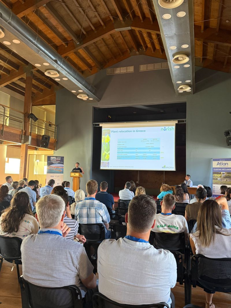 NURISH_EU's tweet photo. 🌿 #NURISH at #ICWS2026!
Our partner @IRIDRA_firenze presented the #NURISH PhytoVoltaic concept, combining constructed wetlands and solar energy, and shared real-world lessons on implementing #NatureBasedSolutions.
Read more 👉 https://t.co/RLBs7Fryaa https://t.co/gGF7IjrUn7