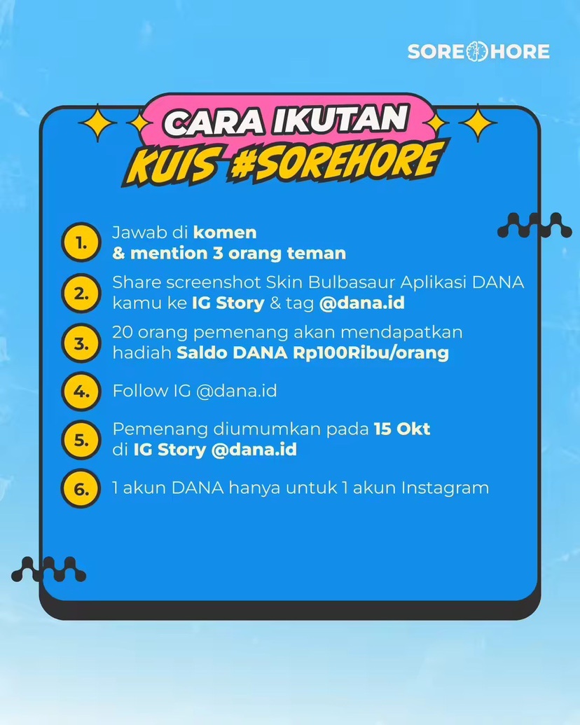 danawallet's tweet photo. Bulan lalu udah Skin Pikachu, sekarang ganti ke yang ijo-ijo ahh~
Skin apa tuh ya? Yuk langsung jawab di komen karena ada HADIAH SALDO DANA yang menanti untuk 20 orang pemenang! Jangan lupa lampirkan screen shot Aplikasi DANA kalian yang udah pakai Skin Bulbasaur yaa https://t.co/I2eMFA9Hrp