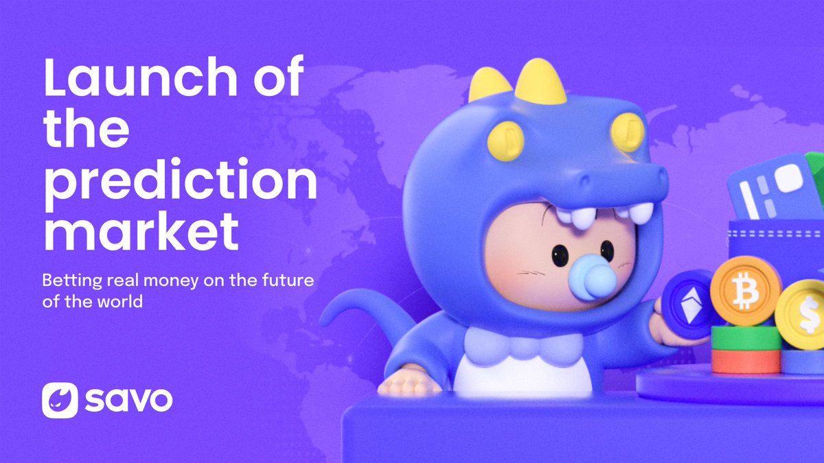 savoxyz's tweet photo. 🎯 Spot the trend. Place your stake.

Track global hot topics instantly
Execute orders in thirty seconds
Instant settlement upon results

Turn your insights into reality with your best judgment. 👇

🔗 https://t.co/YwCJ0dBT2c

#SAVO #Crypto #Web3 #PredictionMarket https://t.co/Dh0fhbeIha