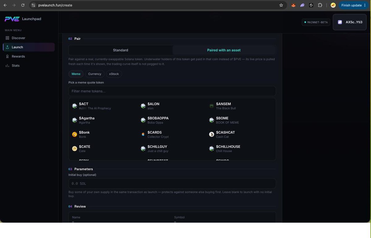 pvelaunchpad's tweet photo. Update: Paired Reward Tokens

Creators can now pair their tokens with a reward token.

For example, if you launch CASHCAT as the paired token, users who are in a loss on your token can receive their rewards in CASHCAT.

The token generates fees.

The fees are used to reward the holders who are currently underwater.