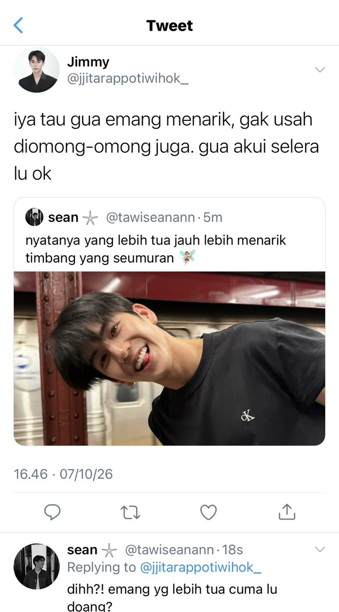 peachysera's tweet photo. next one tweet au jimmysea semalam 🤟🏻 https://t.co/7ytgNMwSPi